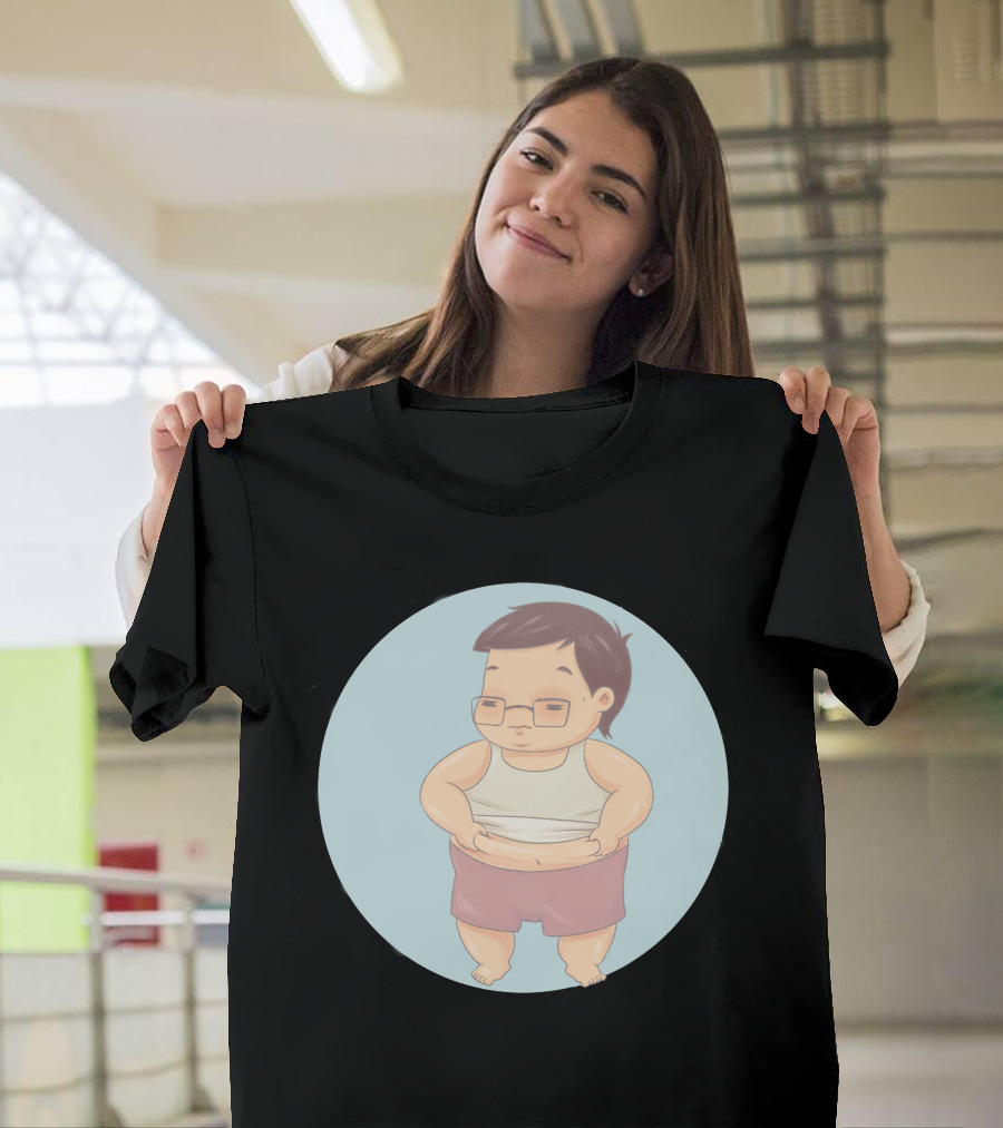 AnhBeo Round Cartoon Character T-Shirt