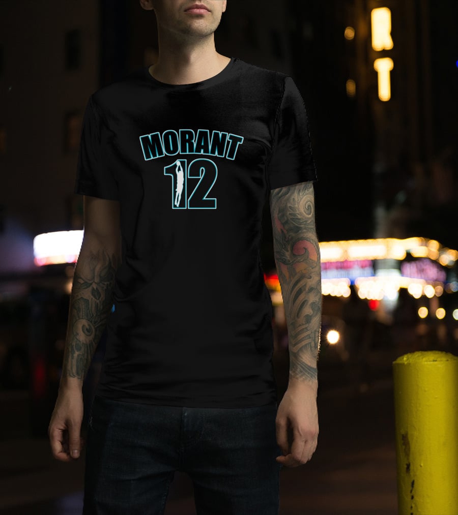Morant 12 Silhouette Basketball Dunk T-Shirt