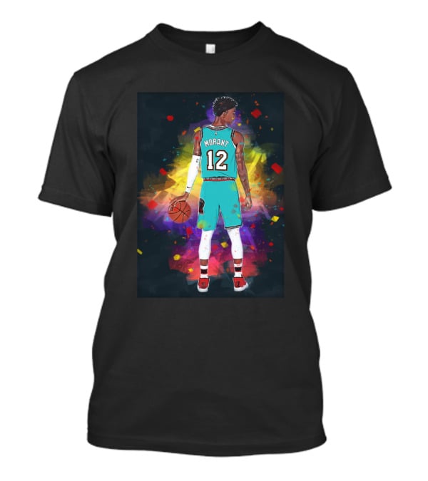 Ja Morant 12 Memphis Grizzlies Colorful Basketball T-Shirt