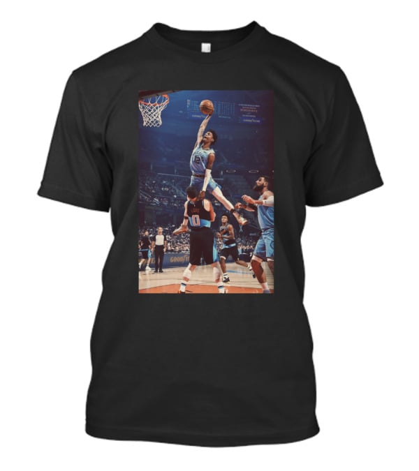 Ja Morant Dunk Over Love Basketball Action Scene T-Shirt
