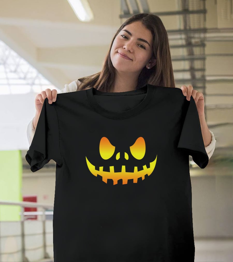 Halloween Funny Pumpkin Face Jack T-Shirt