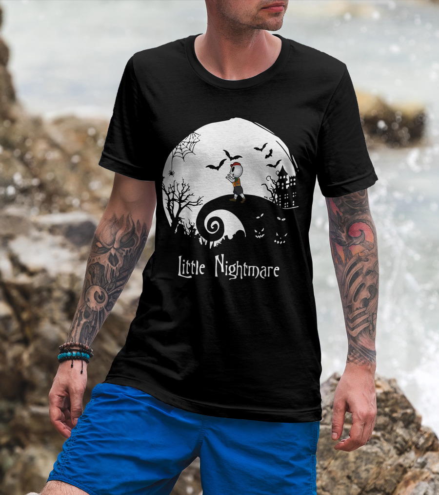 Little Nightmare Boy Halloween Spooky Scene T-Shirt