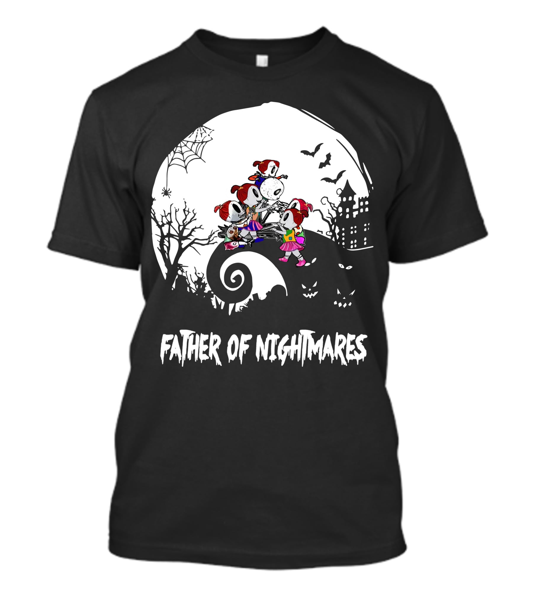 Father Of Nightmares Haunted Halloween Scene T-Shirt