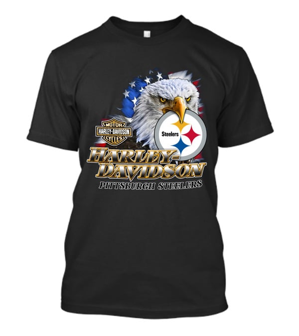 Harley Davidson Pittsburgh Steelers American Eagle T-Shirt