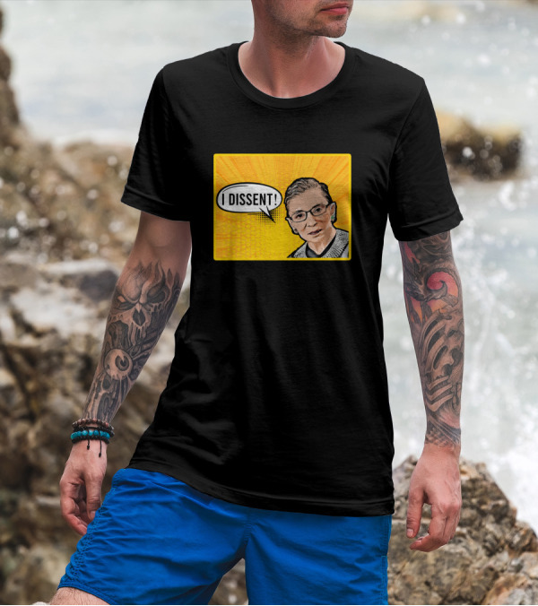 I Dissent Ruth Bader Ginsburg Yellow Pop T-Shirt
