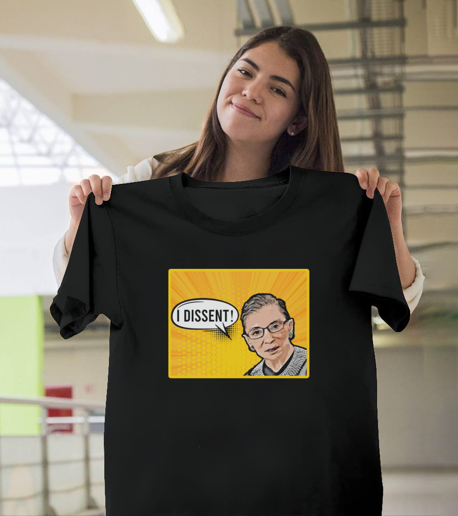 I Dissent Ruth Bader Ginsburg Yellow Pop T-Shirt
