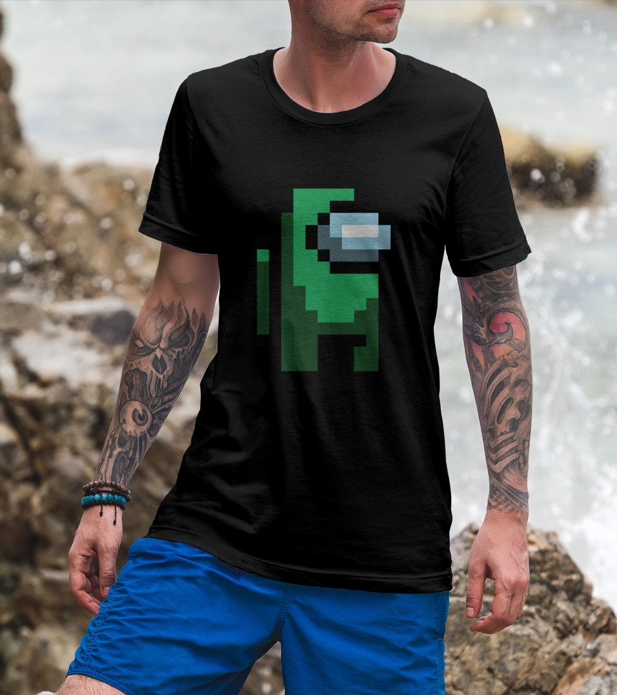 Among Us Fortegreen Crewmate Pixel T-Shirt
