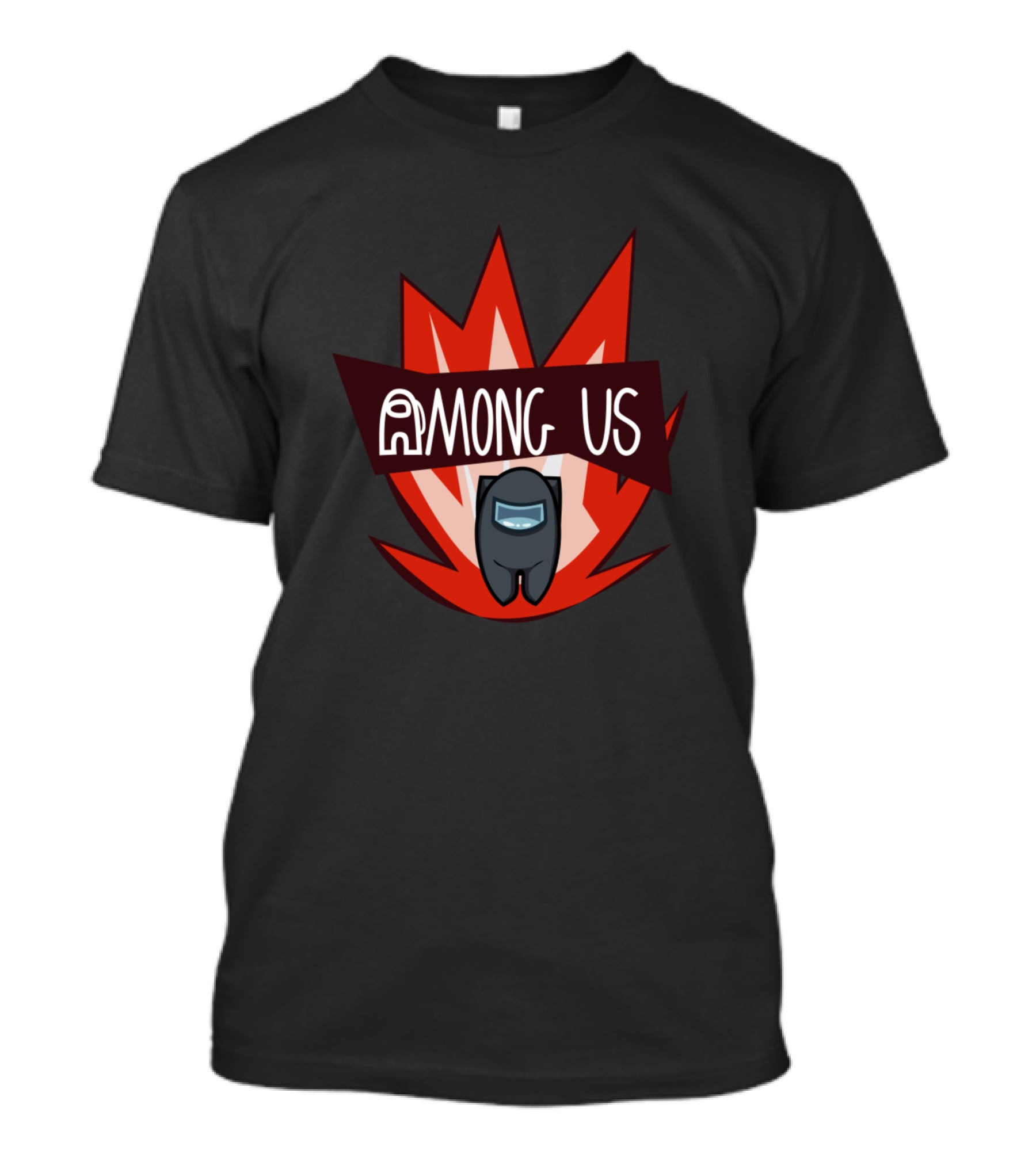 Among Us Gray Crewmate Exploding Background T-Shirt