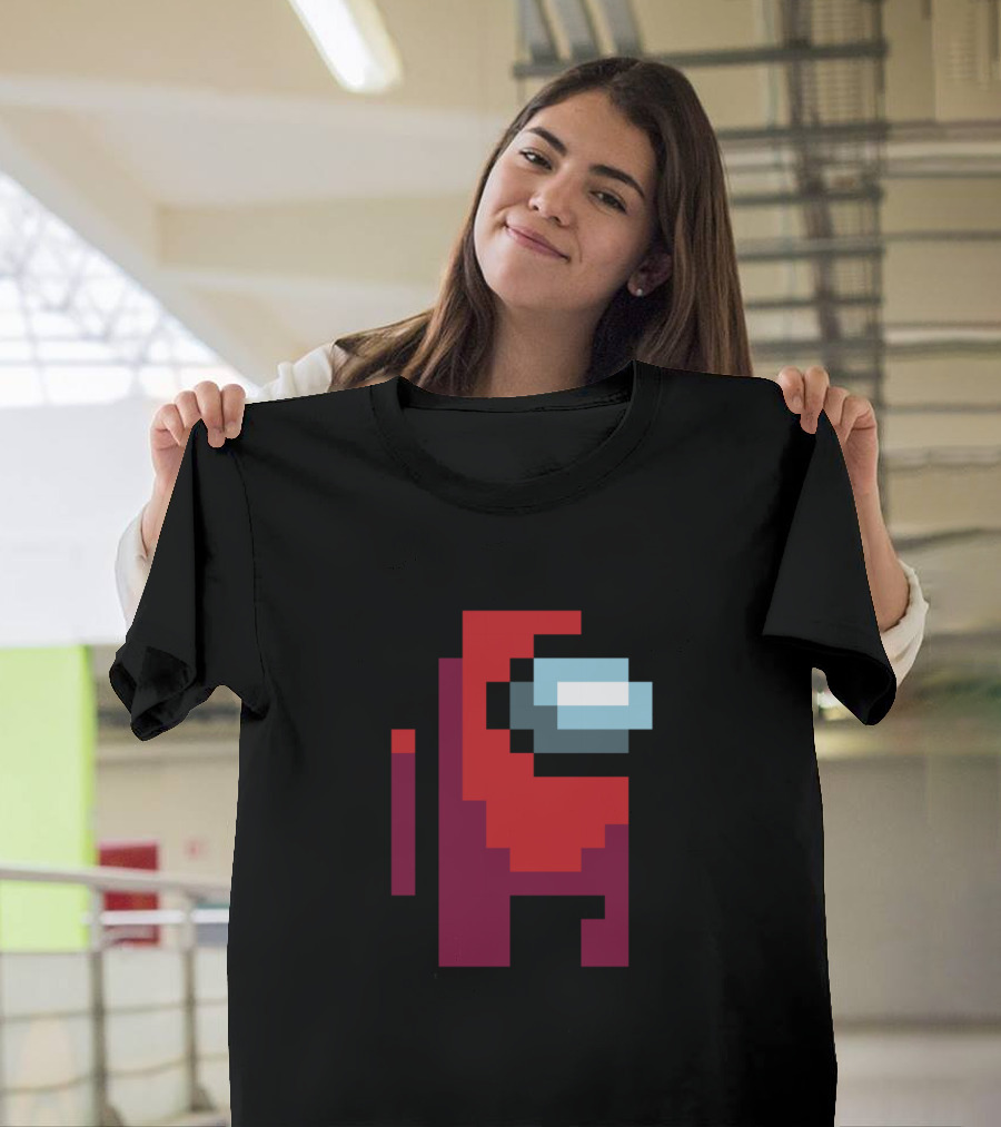 Among Us Red Crewmate Pixel T-Shirt