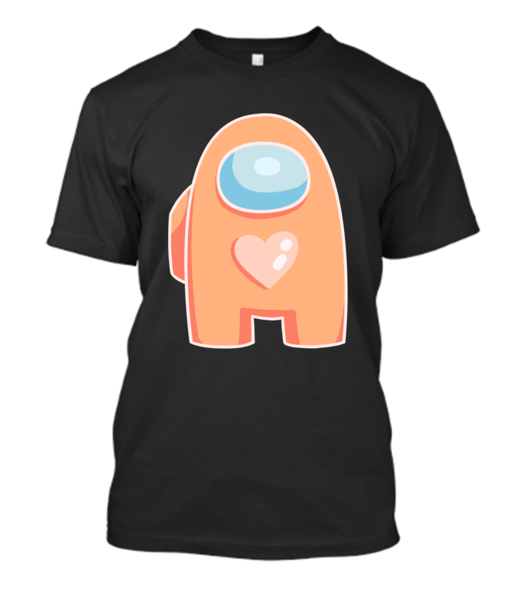 Orange Among Us Crewmate With Heart T-Shirt