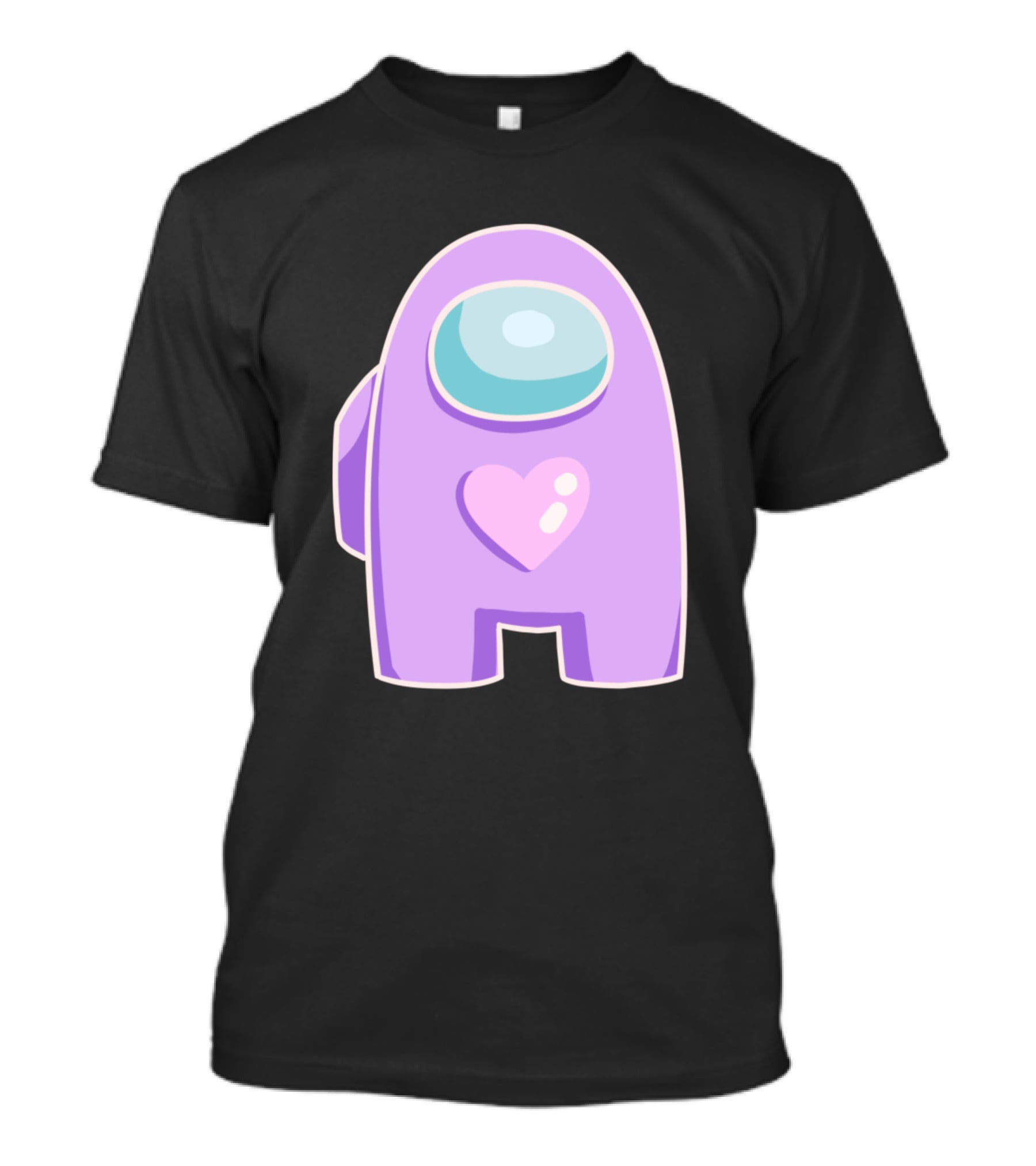 Purple Among Us Crewmate With Heart T-Shirt