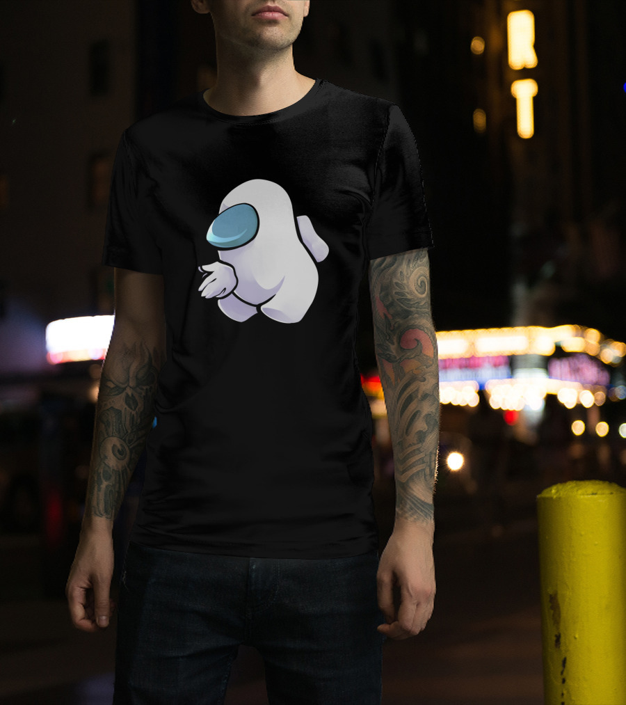 Sus White Among Us Character Crewmate T-Shirt