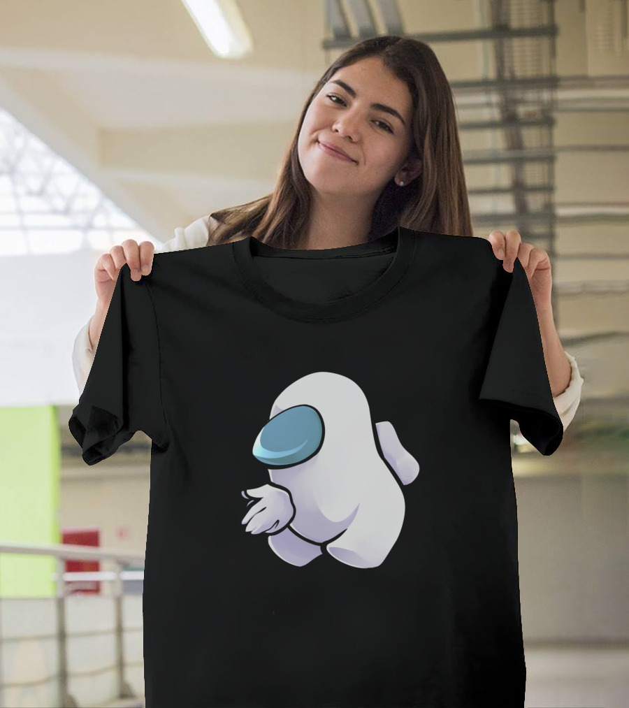 Sus White Among Us Character Crewmate T-Shirt