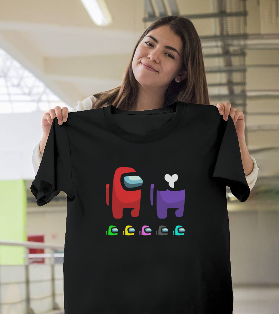 Vote Among Us Game Characters Crewmate And Impostor Iconic Scene T-Shirt