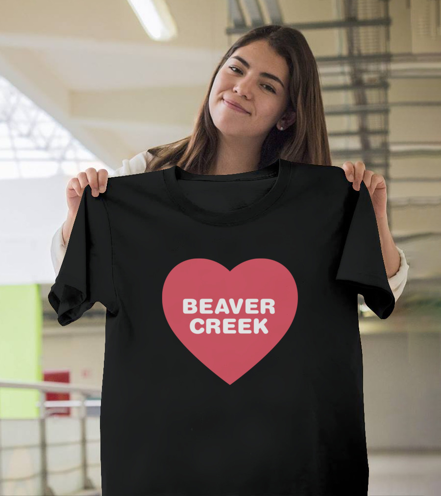 Beaver Creek Red Heart Bold Font T-Shirt