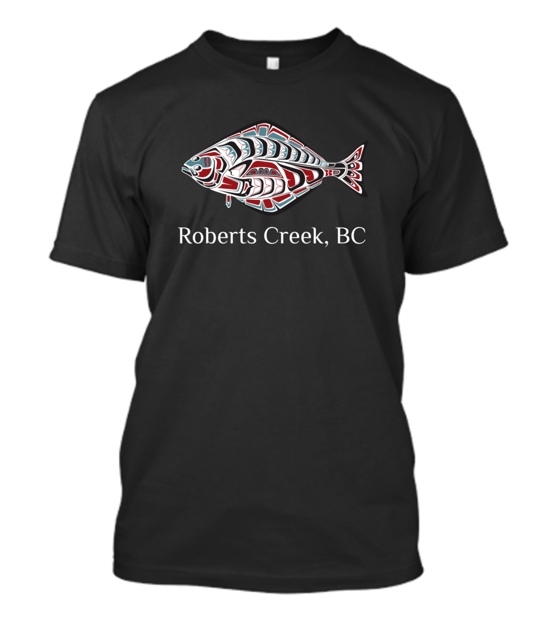 Roberts Creek BC Halibut Tribal T-Shirt