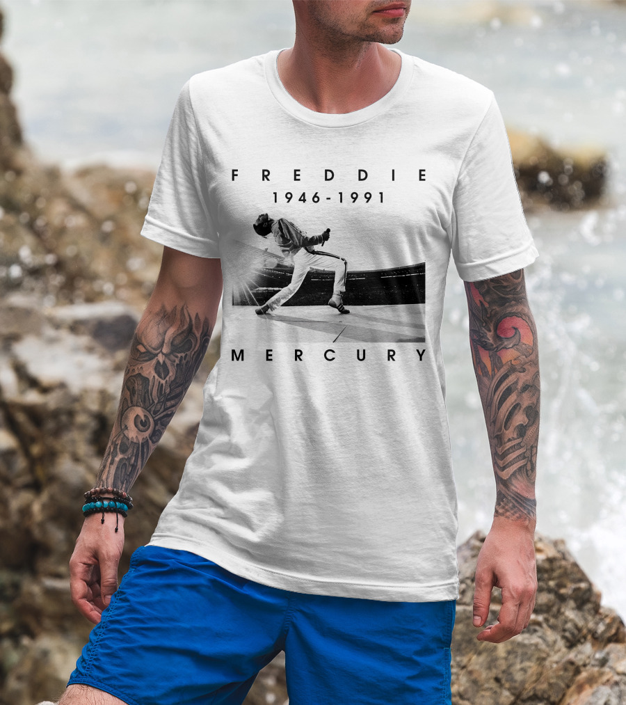 Freddie Mercury 1946-1991 Iconic Stage Performance T-Shirt