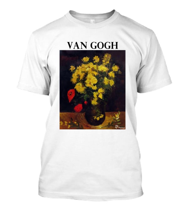 Van Gogh Flowers Red And Yellow Bouquet Vincent T-Shirt