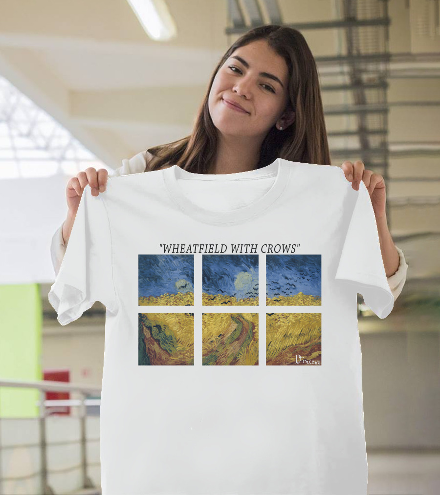 Vincent Van Gogh Wheatfield with Crows Vincent T-Shirt