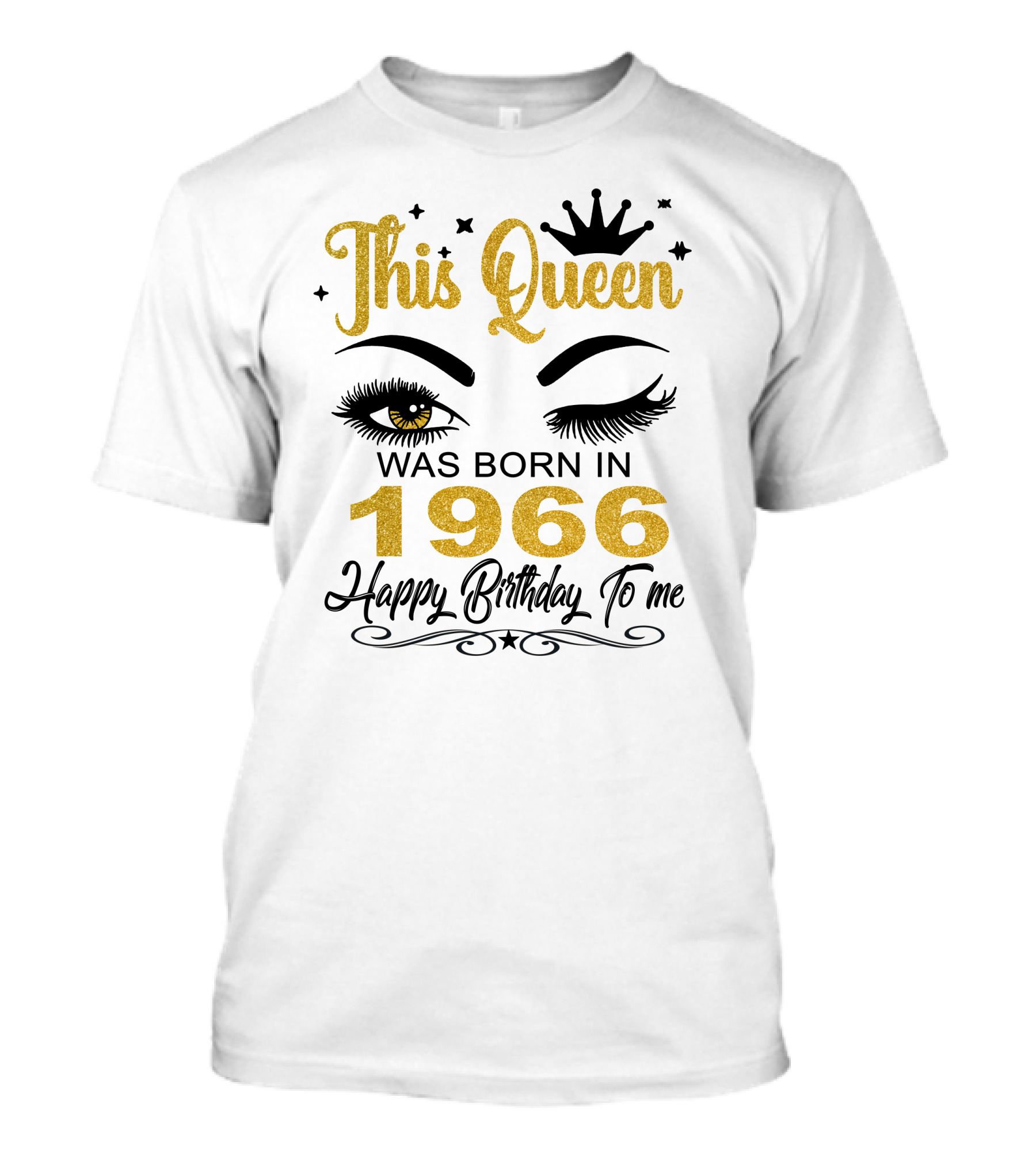 This Queen Was Born In 1966 Happy Birthday To Me T-Shirt