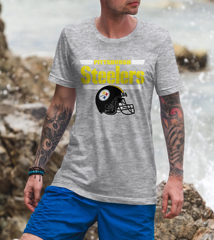 Pittsburgh Steelers Football Helmet NFL Team T-Shirt