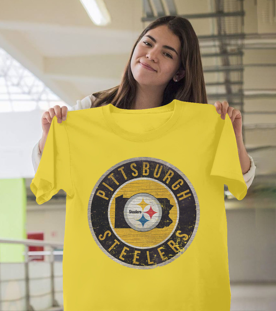 Pittsburgh Steelers Pennsylvania State Logo Circle T-Shirt
