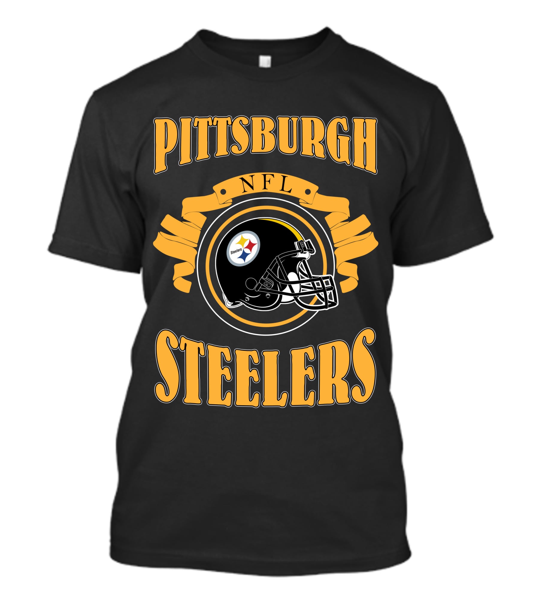 Pittsburgh Steelers NFL Logo Helmet T-Shirt