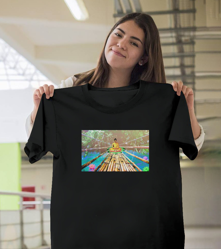 A Bridge To Buddha Meditation Over Serene Lotus Waters 170454 T-Shirt