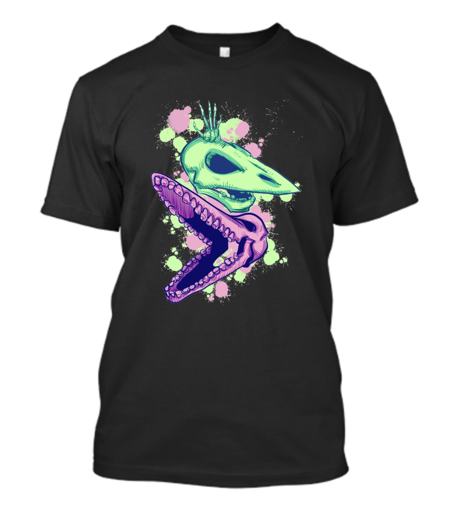 Adam And Barb Skulls Neon Splatter 658174 T-Shirt