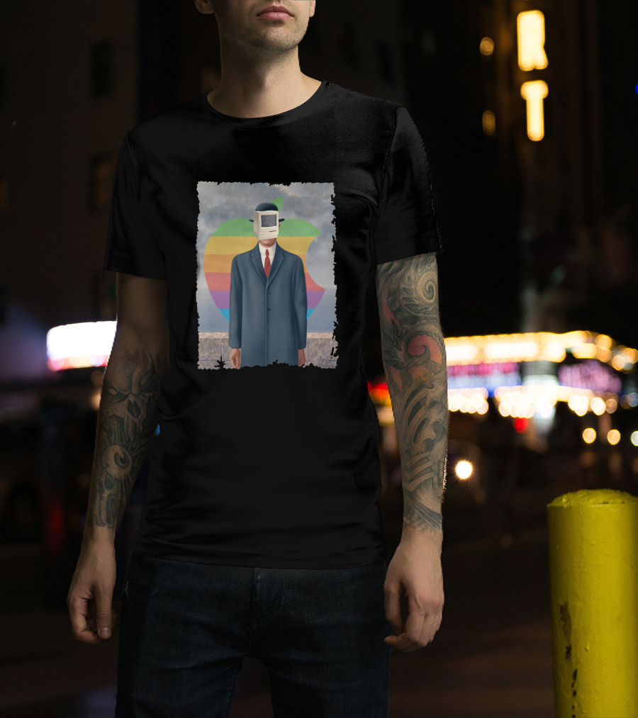 Appleogies Magritte Vintage Macintosh Surrealist Fusion T-Shirt