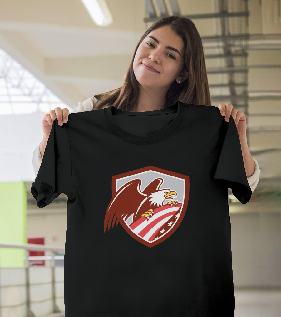 American Bald Eagle Shield With USA Flag T-Shirt