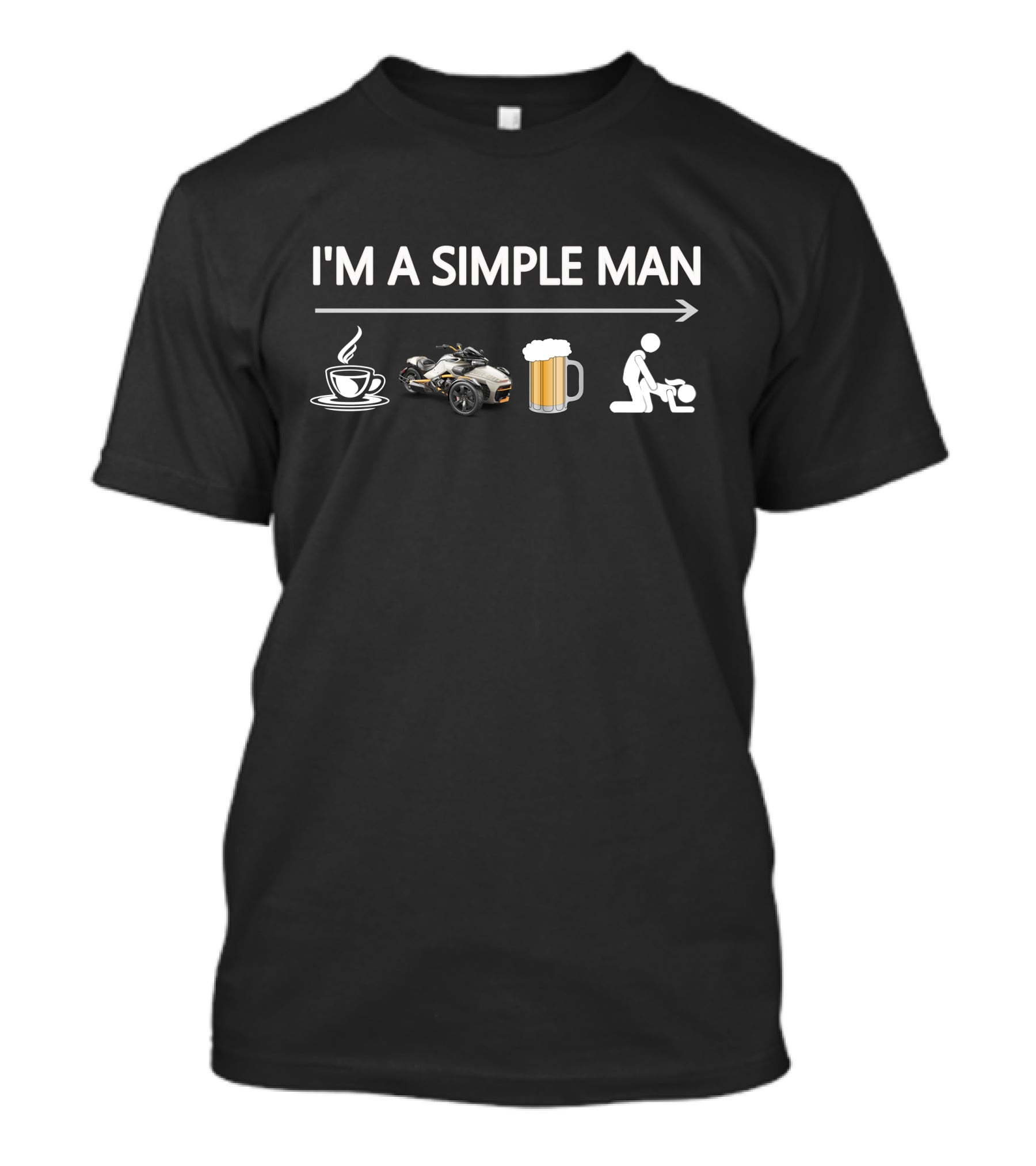 I'm A Simple Man Coffee Spyder Beer BBQ T-Shirt