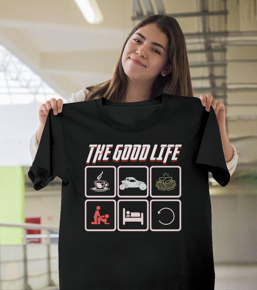 THE GOOD LIFE CANAM COFFEE RIDE BEER CYCLE T-Shirt