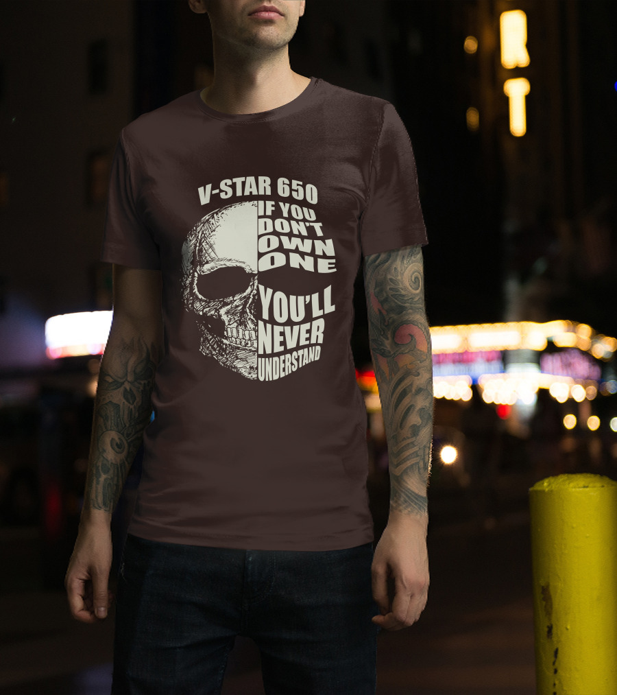 V-Star 650 If You Don't Own One You'll Never Understand Skull T-Shirt