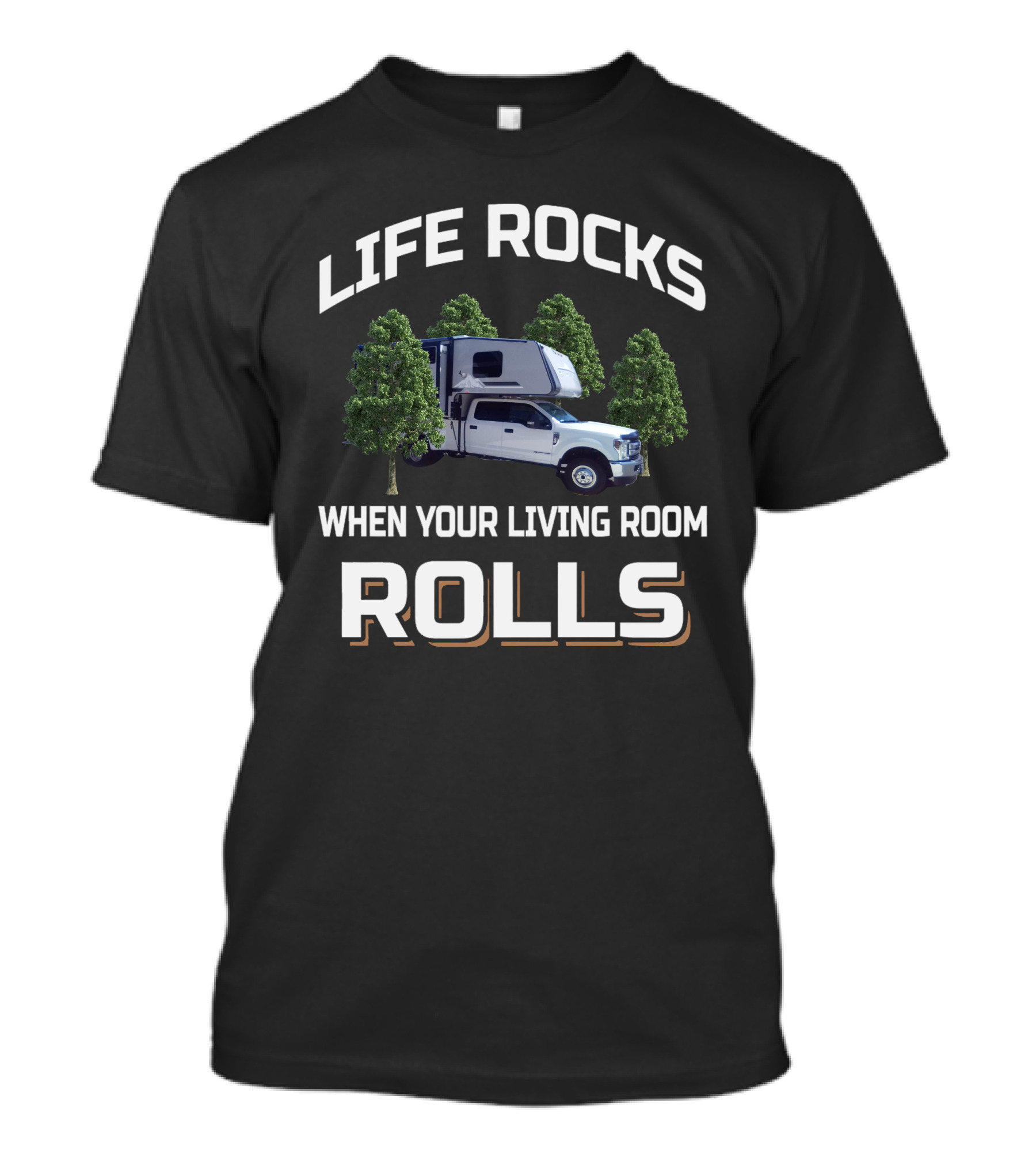 LIFE ROCKS WHEN YOUR LIVING ROOM ROLLS Eagle Cap T-Shirt