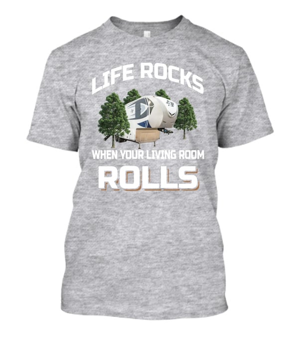 LIFE ROCKS WHEN YOUR LIVING ROOM ROLLS Arctic Fox 29 T-Shirt