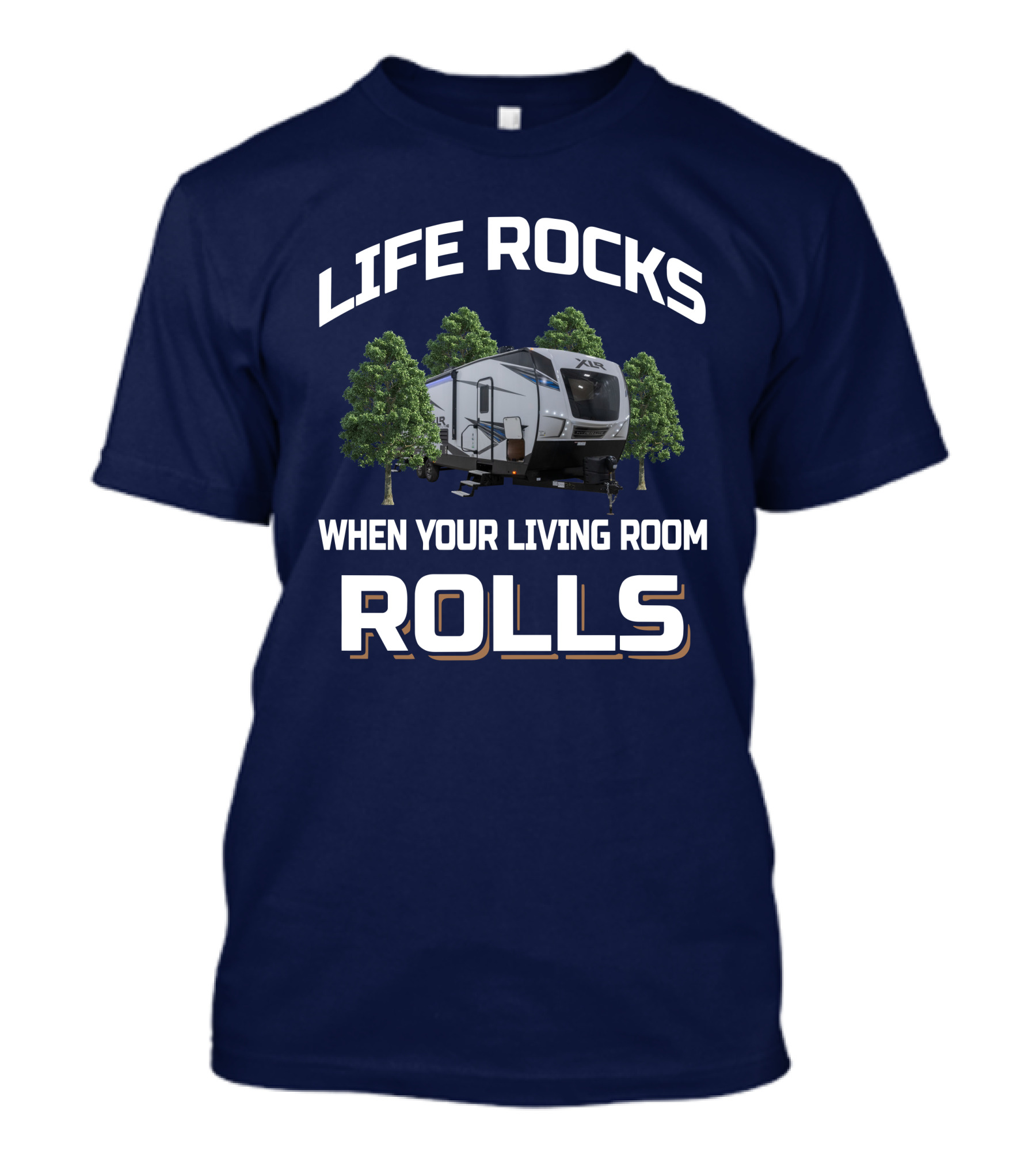 LIFE ROCKS WHEN YOUR LIVING ROOM ROLLS XLR Hyper Lite 3016 T-Shirt
