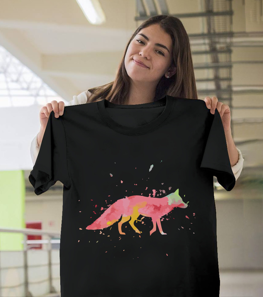 Fox Colorful Minimalist Fashion T-Shirt