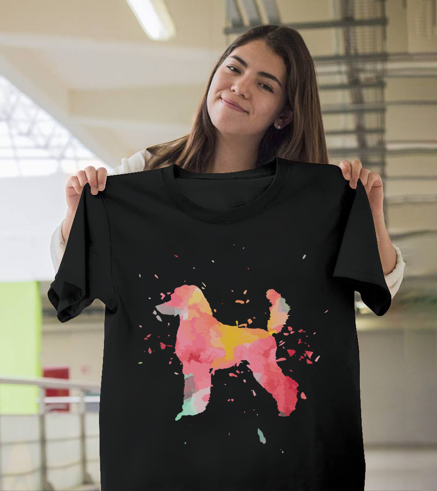 Poodle Colorful Minimalist Fashion T-Shirt