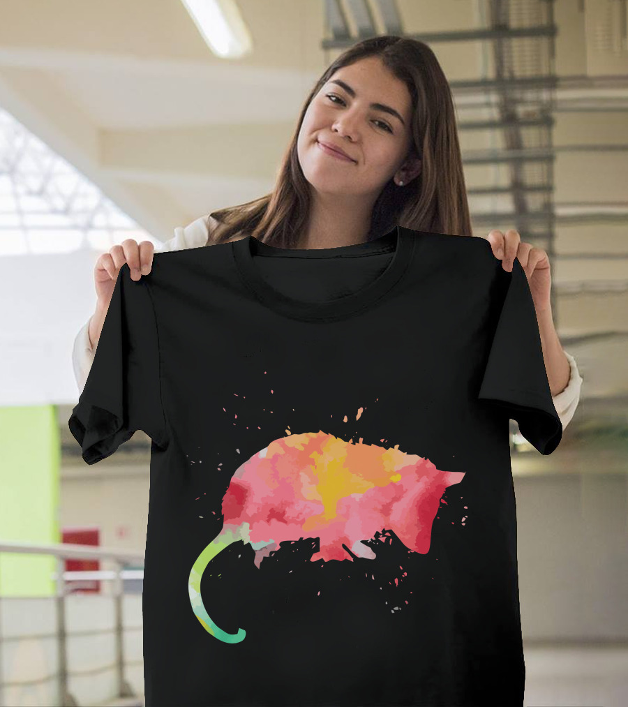 Possum Minimalist Color Splash Fashion T-Shirt