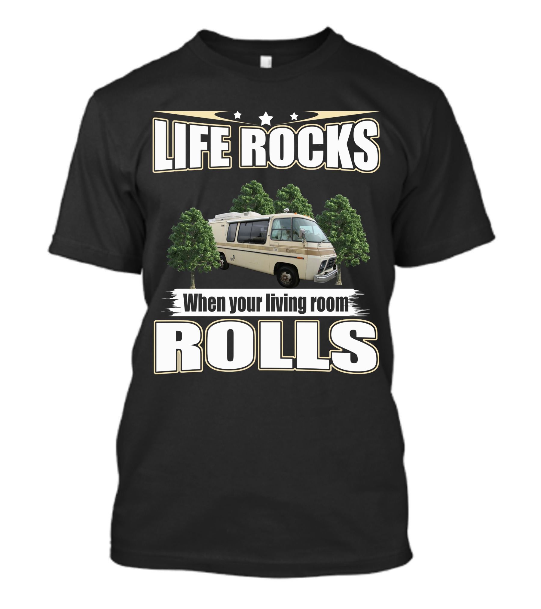 Life Rocks When Your Living Room Rolls 1976 Eleganza T-Shirt
