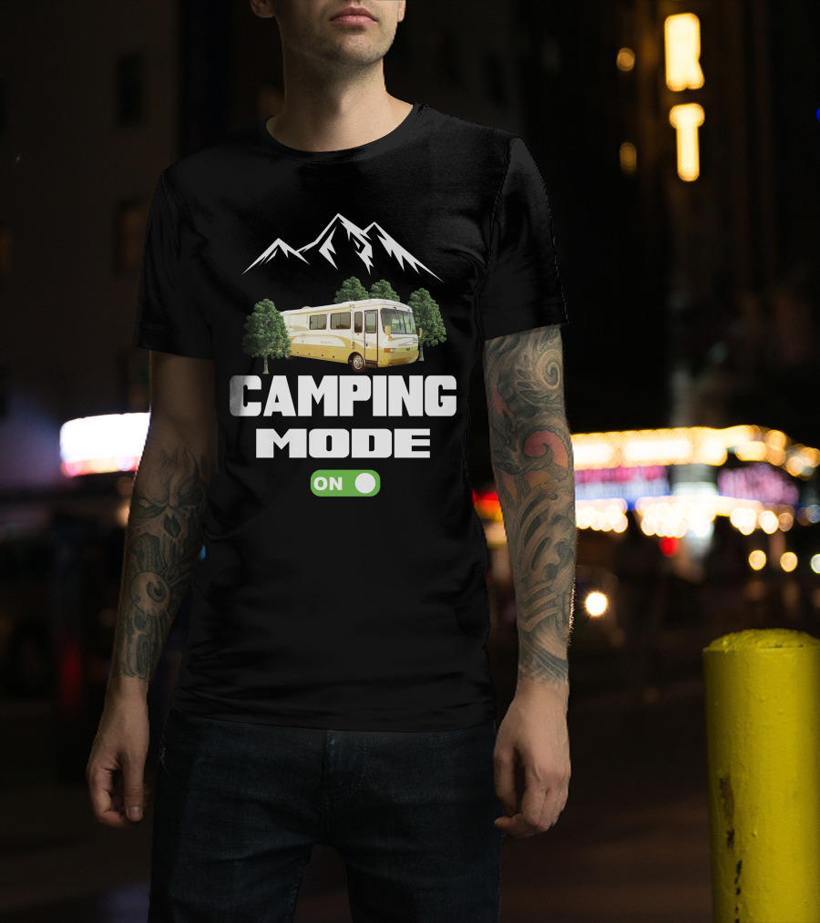 Camping Mode On Safari Zanzibar Mountain RV Adventure T-Shirt