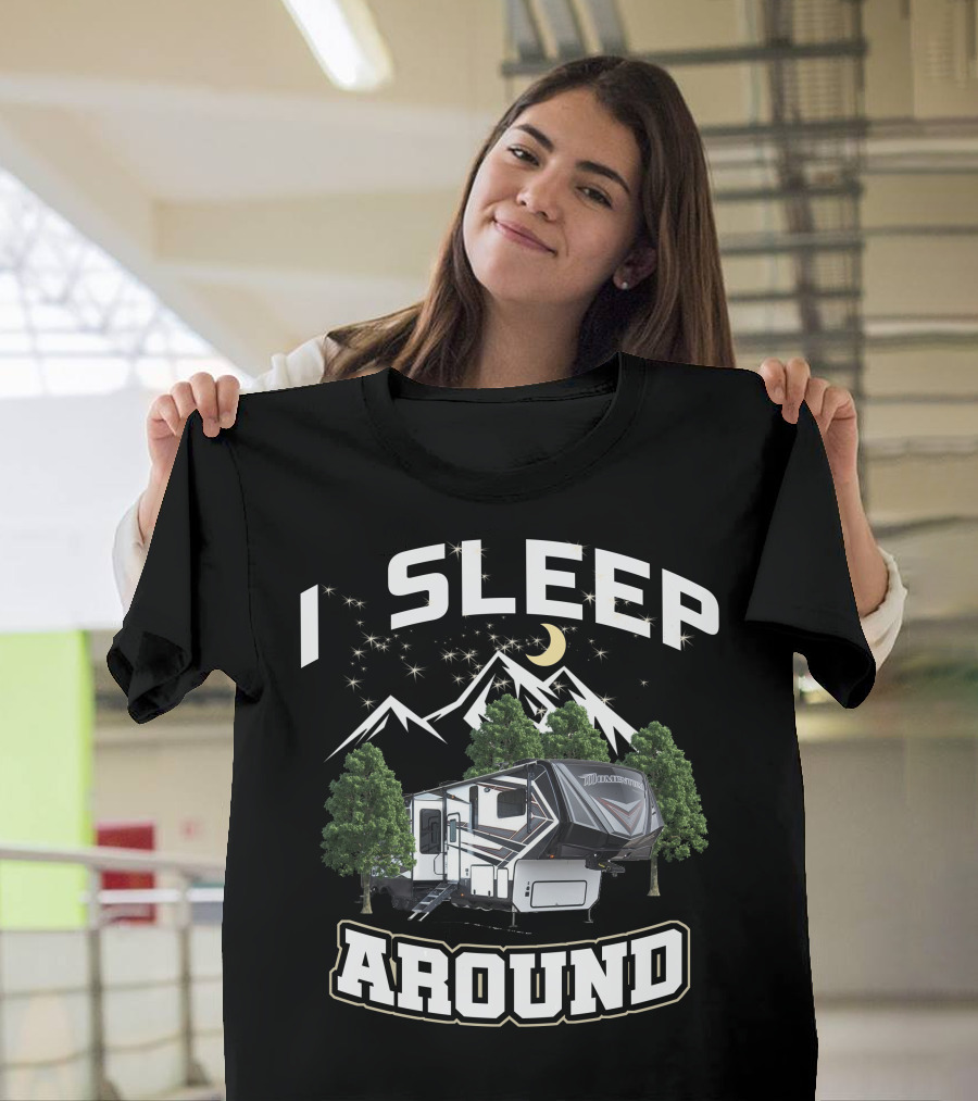 I Sleep Around Grand Design Momentum 376THS Camper Mountain Scene T-Shirt