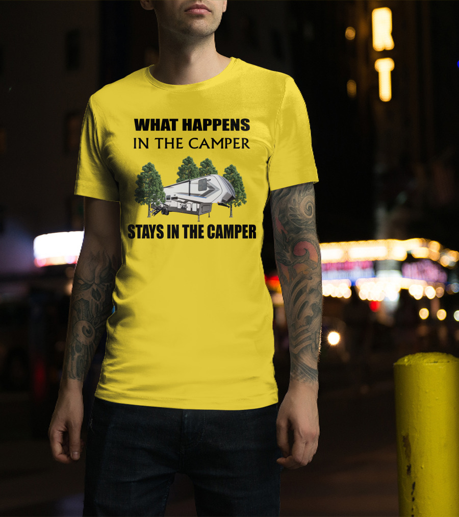 What Happens In The Camper Stays In The Camper Grand Design Momentum 353G T-Shirt