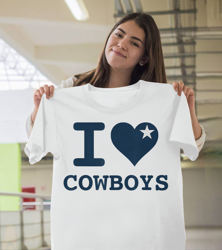 I Love Cowboys Heart Star Cowboys Lovers T-Shirt