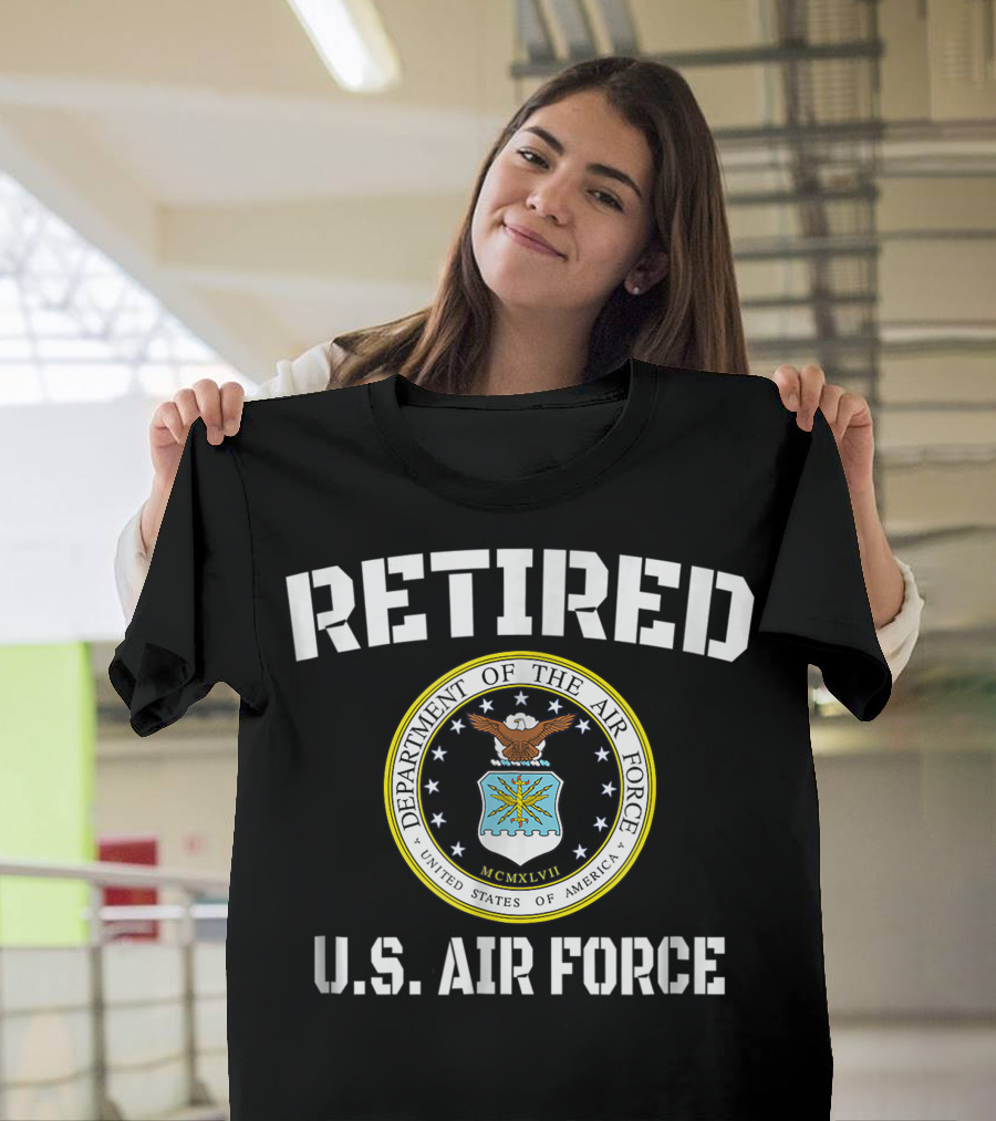 Retired U.S. Air Force Veteran Department of the Air Force Seal T-Shirt