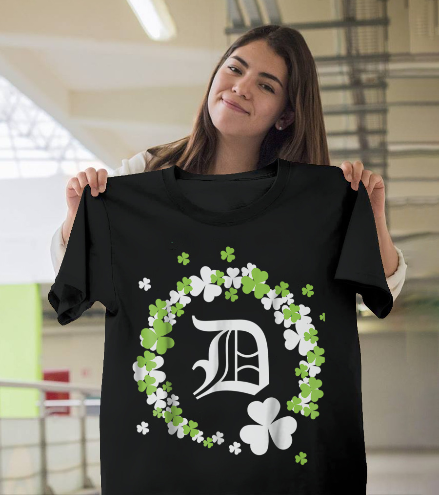 St. Patrick's Day Detroit Shamrock D Corktown T-Shirt