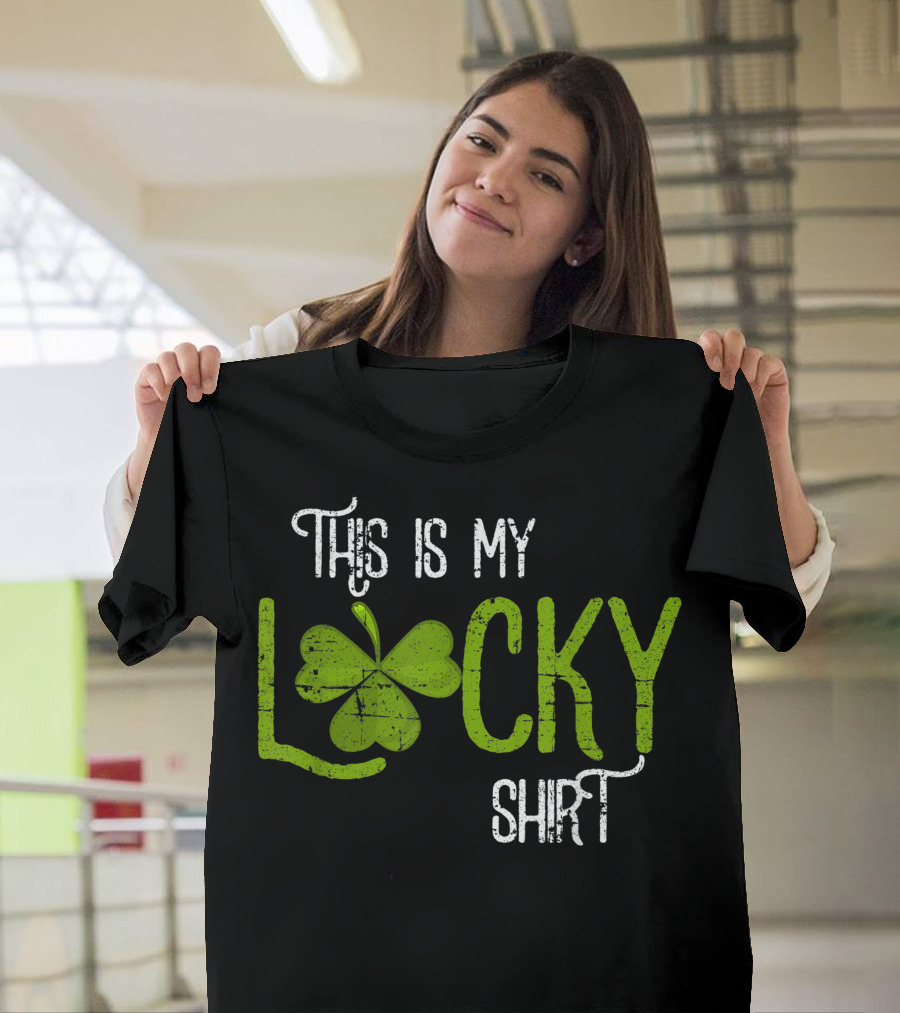 This Is My Lucky Clover Shirt for Funny St. Patrick's Day Ireland T-Shirt