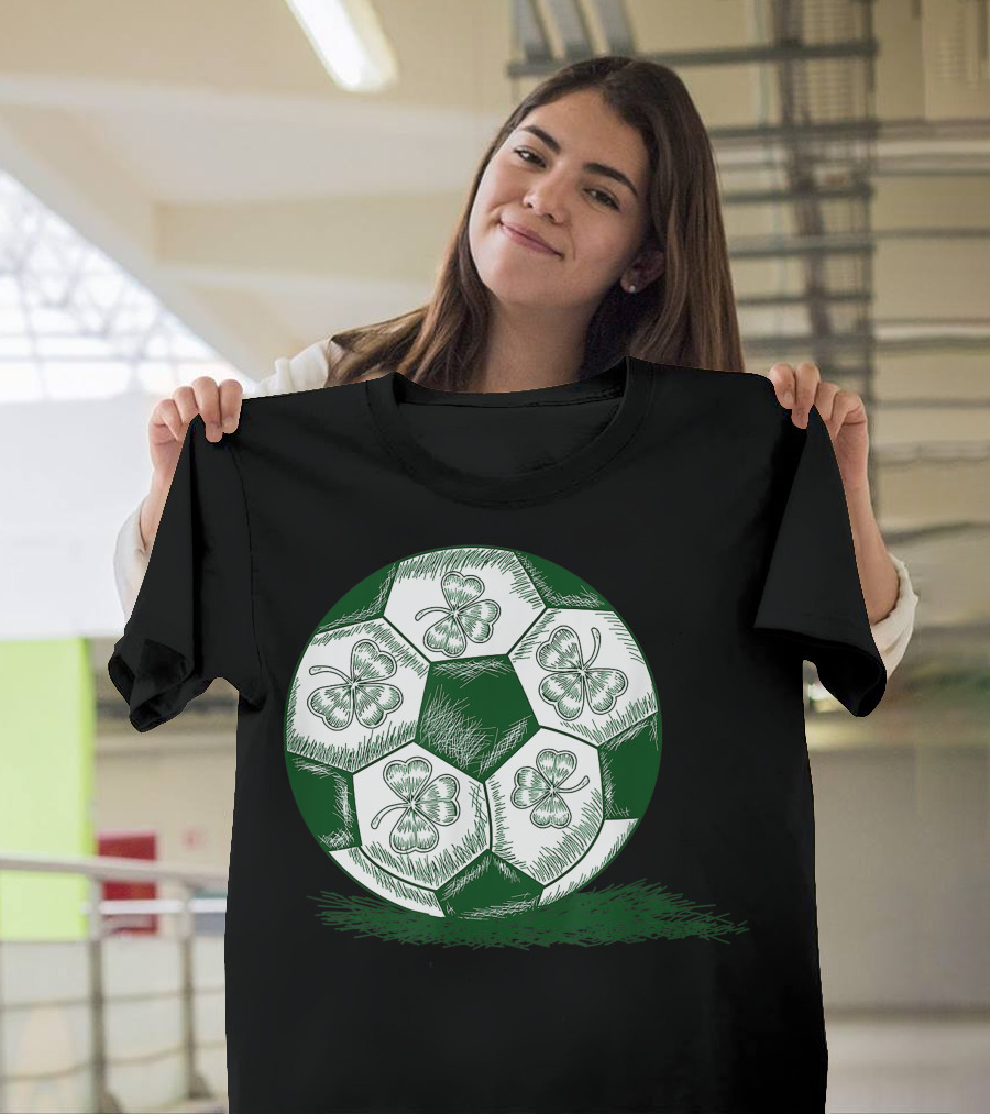 Irish Shamrock Soccer Ball St. Patrick's Day T-Shirt
