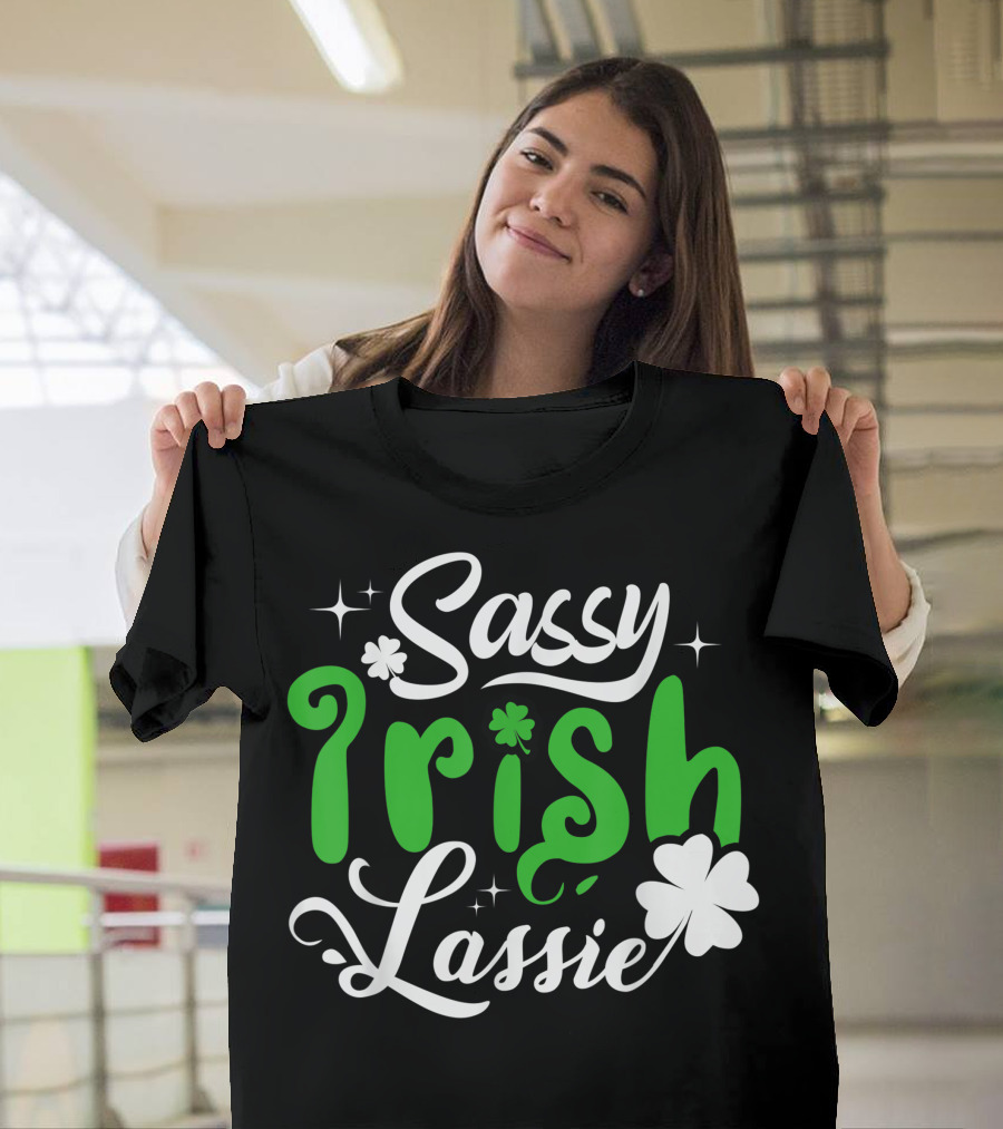 Sassy Irish Lassie Shamrock St. Patrick's Day T-Shirt